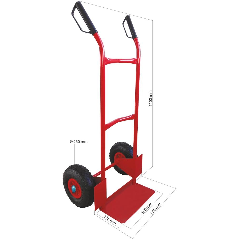Diable 200kg roues gonflables DRAKKAR - 09452