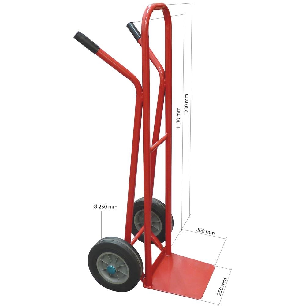 Diable 180kg roues avec bandage caoutchouc DRAKKAR - 09462
