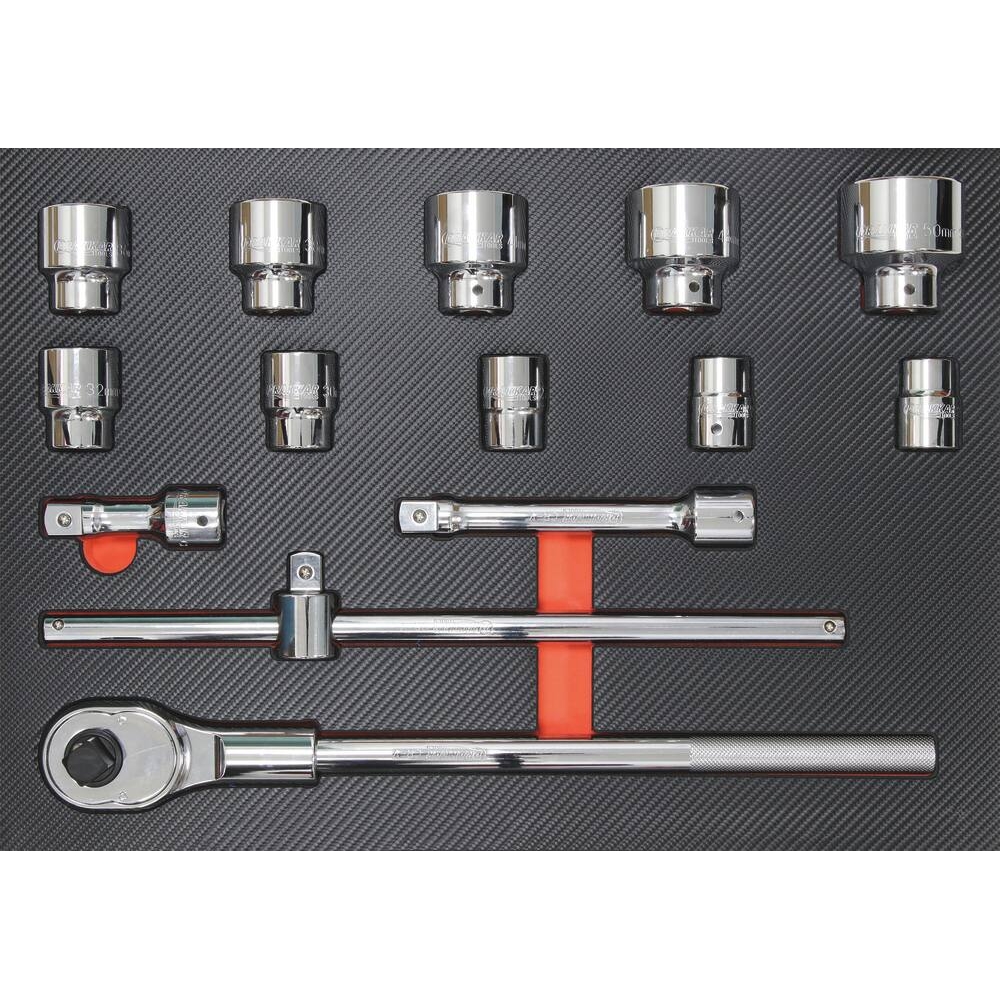 Module mousse 567x402mm carbone douilles/cliquet 3/4
