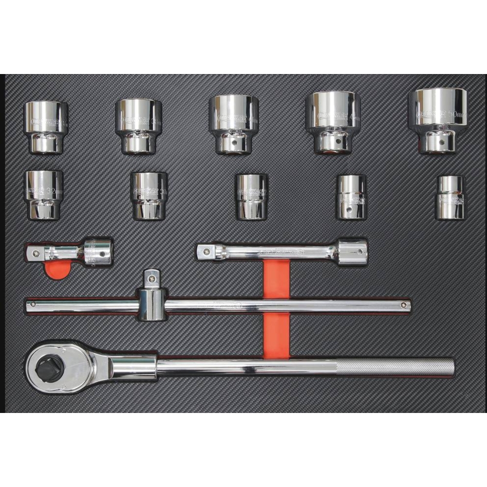 Module mousse 567x402mm carbone douilles/cliquet 3/4