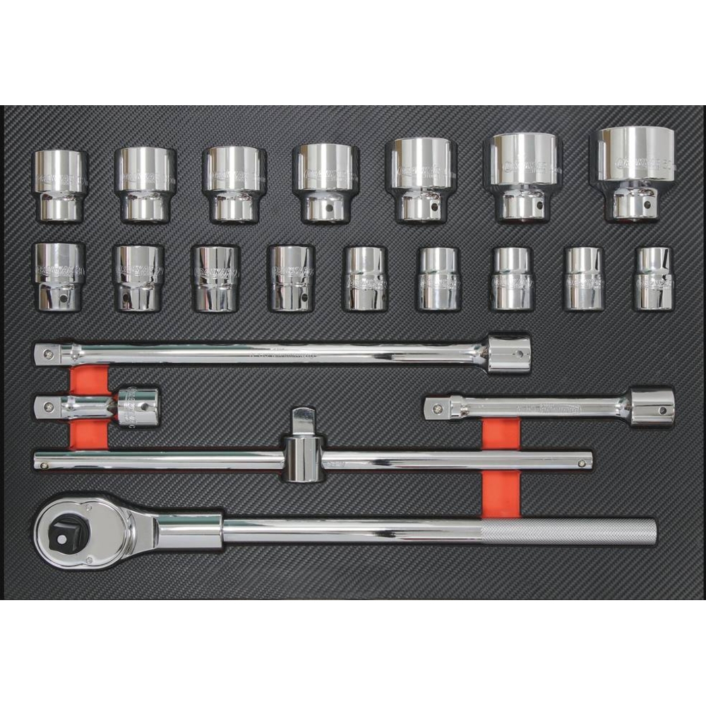 Module mousse 567x402mm carbone douilles/cliquet 3/4