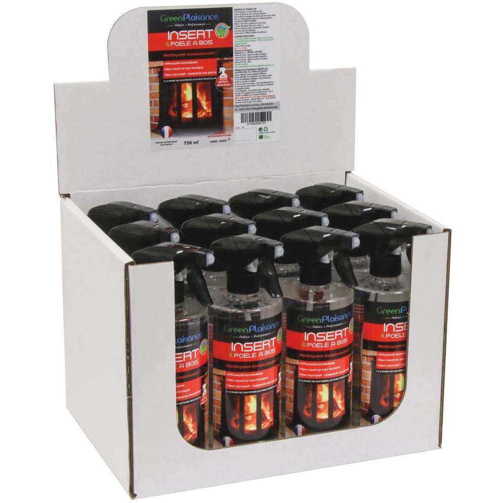 Nettoyant écopuissant pour insert et poêle à bois - flacon spray de 750ml GREEN PLAISANCE - 09952