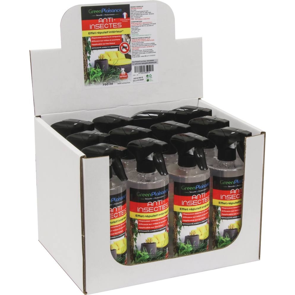 Répulsif pour insectes - flacon spray de 750ml GREEN PLAISANCE - 09954