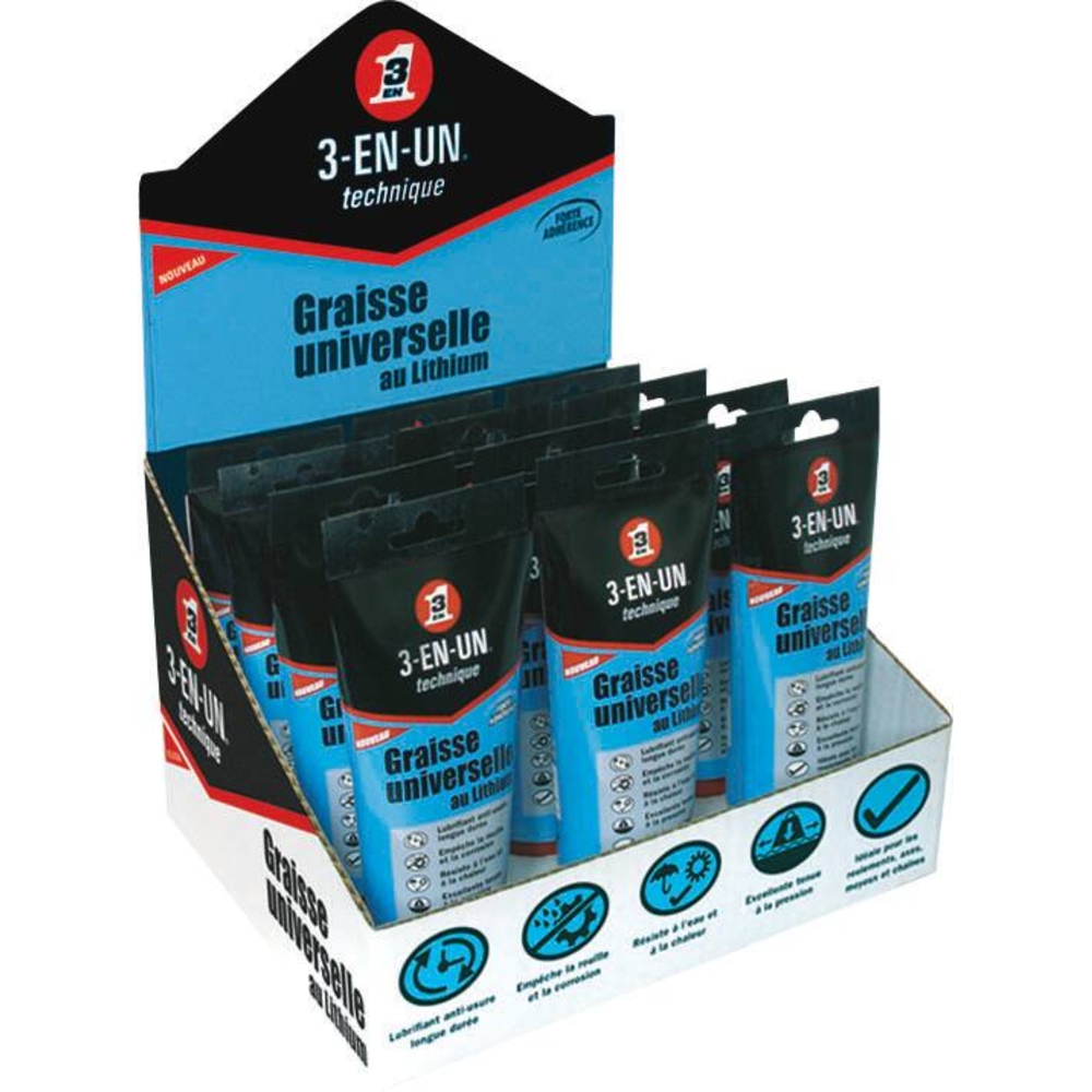Graisse au lithium - tube de 150g 3 EN 1 - 10011