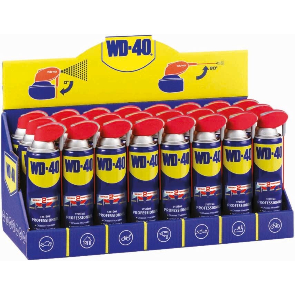 Dégrippant multifonctions avec tête 2 jets - aérosol 500ml WD-40 - 10255