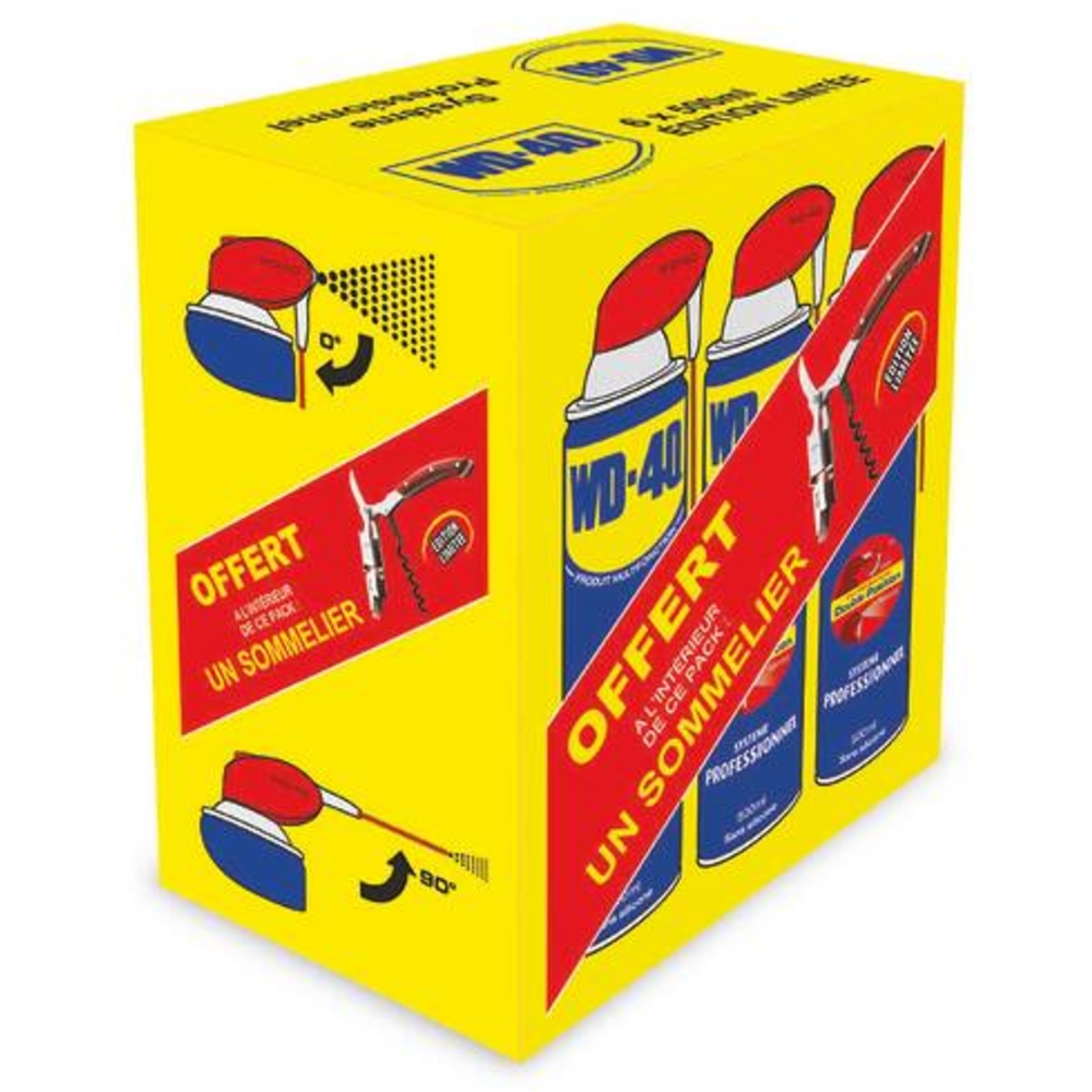Dégrippant multifonctions avec tête 2 jets - aérosol 500ml WD-40 - 10255