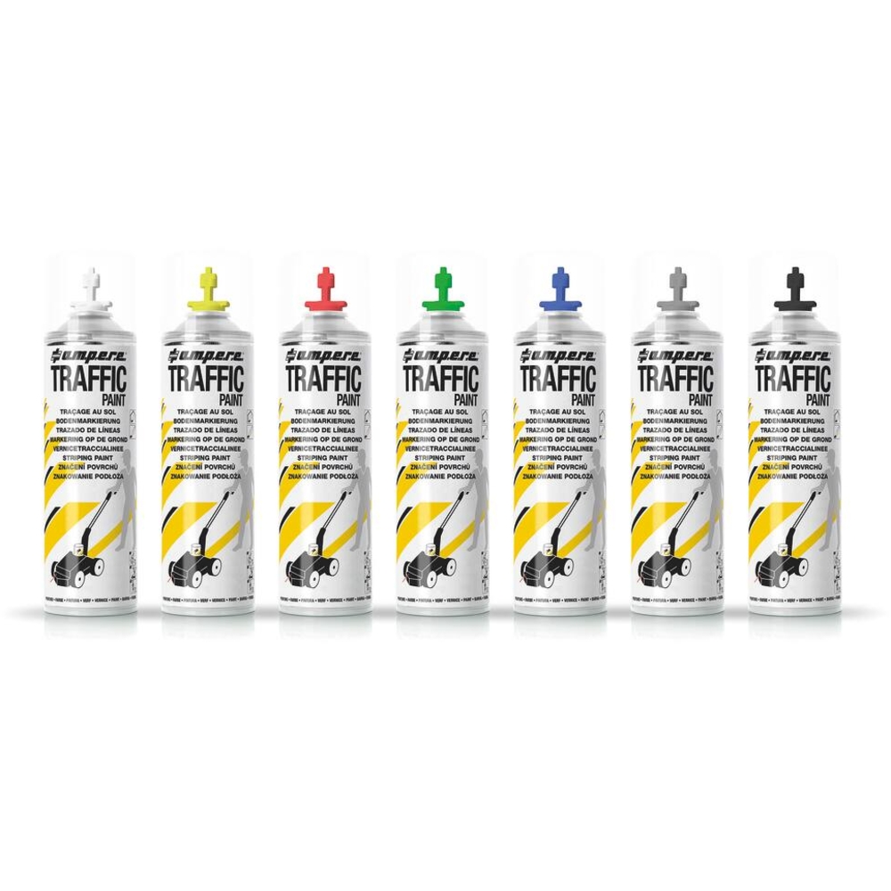 Peinture de traçage de lignes permanent blanc - aérosol 650ml AMPERE - 10270