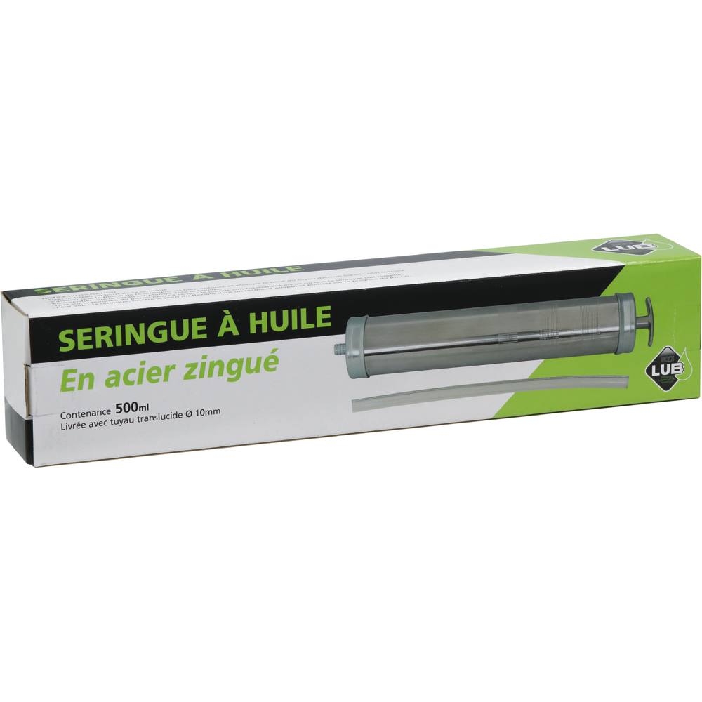 Seringue à huile acier 500ml avec tuyau 315mm STILKER - 10336