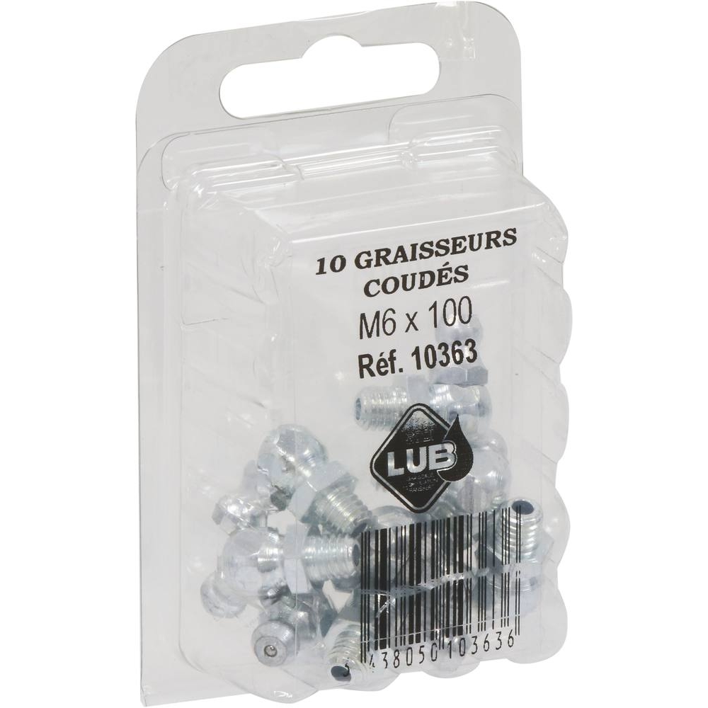 Graisseurs 5x45° + 5x90° M6x1,00 - de 10 pcs UMETA - 10363