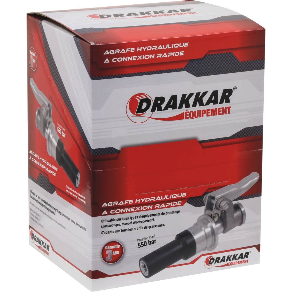 Agrafe hydraulique coupleur à billes à connexion rapide M10 550 bar - DRAKKAR - 10392