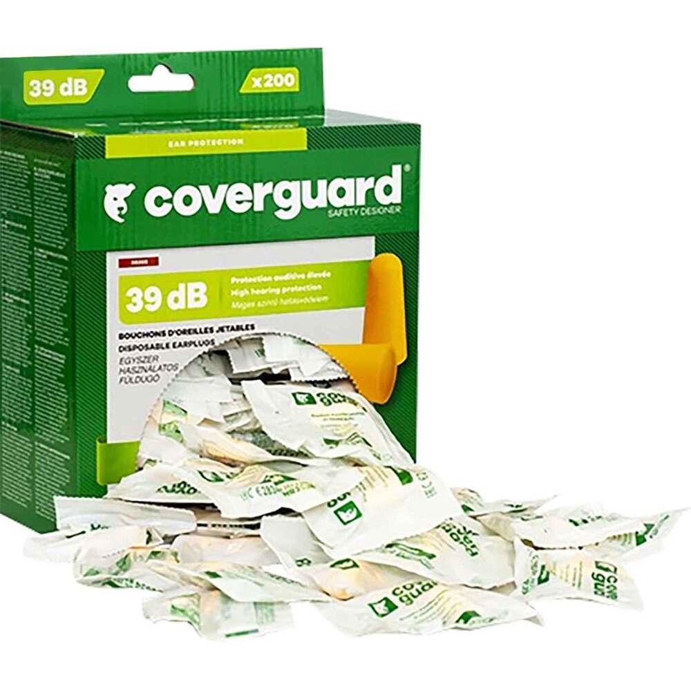 Bouchon anti-bruit jetable SNR 39dB - boîte distributrice de 200 sachets de 2 bouchons - 10433