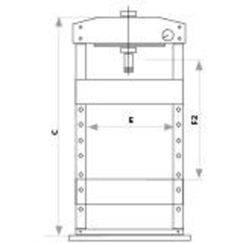 Presse d'atelier manuelle et pneumatique 50T bâti soudé DRAKKAR - 10550
