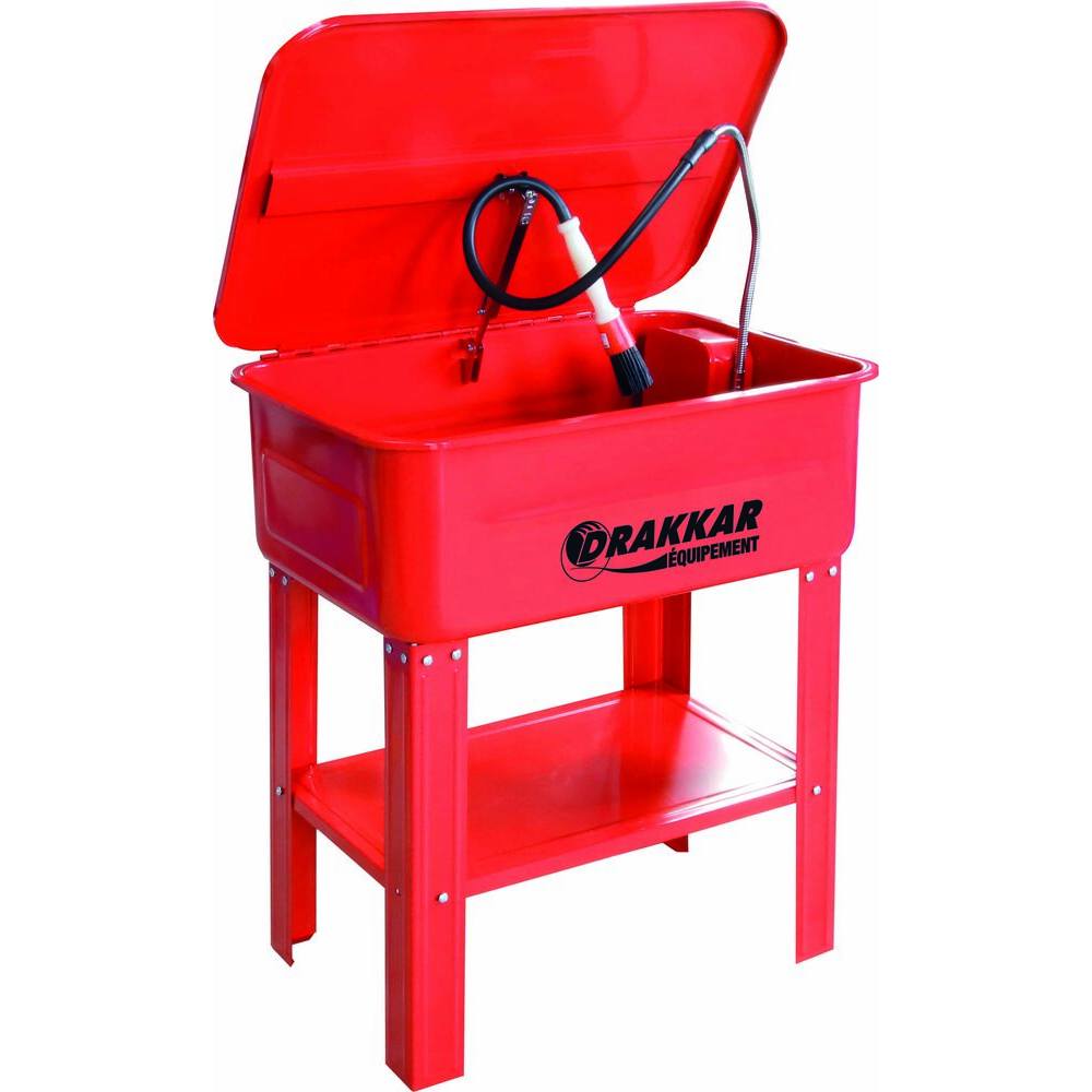 Fontaine de nettoyage 75L 230V métallique sur pied avec pinceau DRAKKAR - 10597