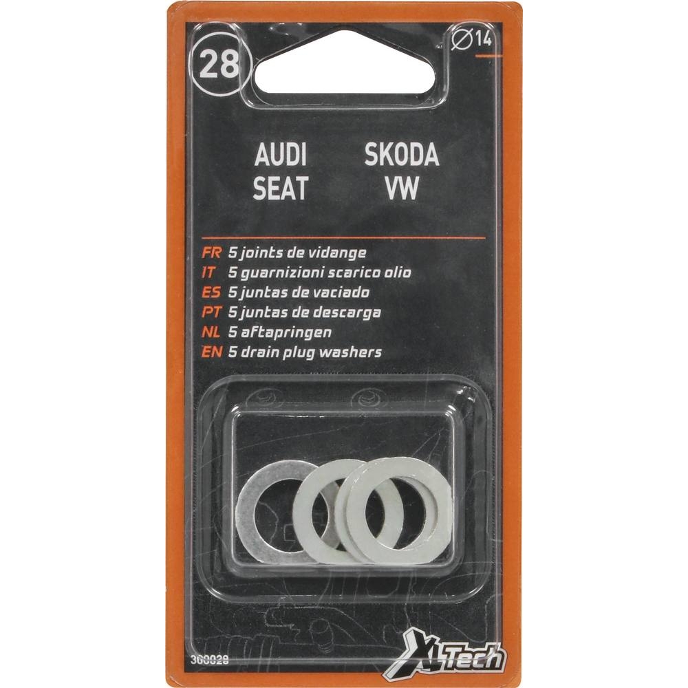 Joint de bouchon de vidange en aluminium 14mm - de 5 pcs - 10618