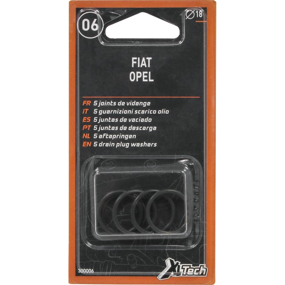 Joint de bouchon de vidange torique 18mm - de 5 pcs - 10619