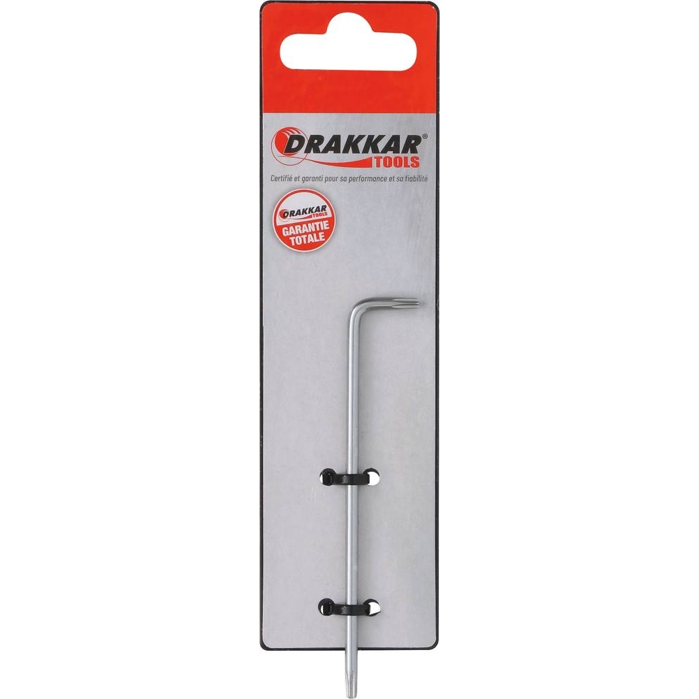 Clé mâle coudée Torx extra longue T10 - carte DRAKKAR TOOLS - 10679