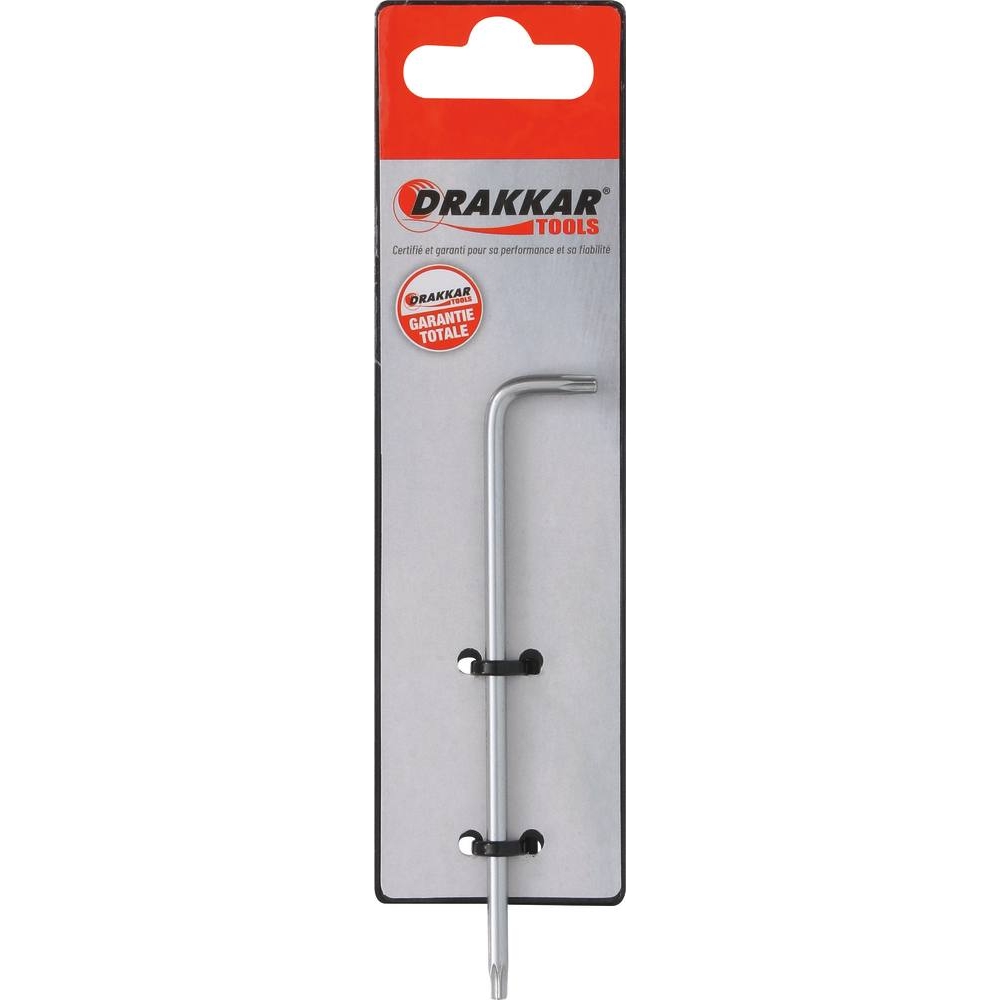 Clé mâle coudée Torx extra longue T15 - carte DRAKKAR TOOLS - 10681