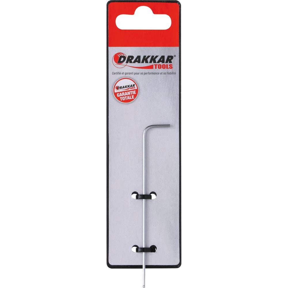 Clé mâle coudée hexagonale extra longue 1,5mm - carte DRAKKAR TOOLS - 10733