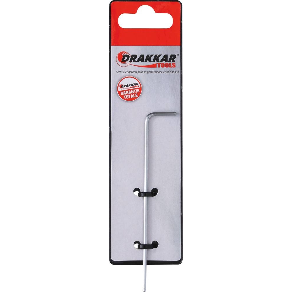 Clé mâle coudée hexagonale extra longue 2,5mm - carte DRAKKAR TOOLS - 10739