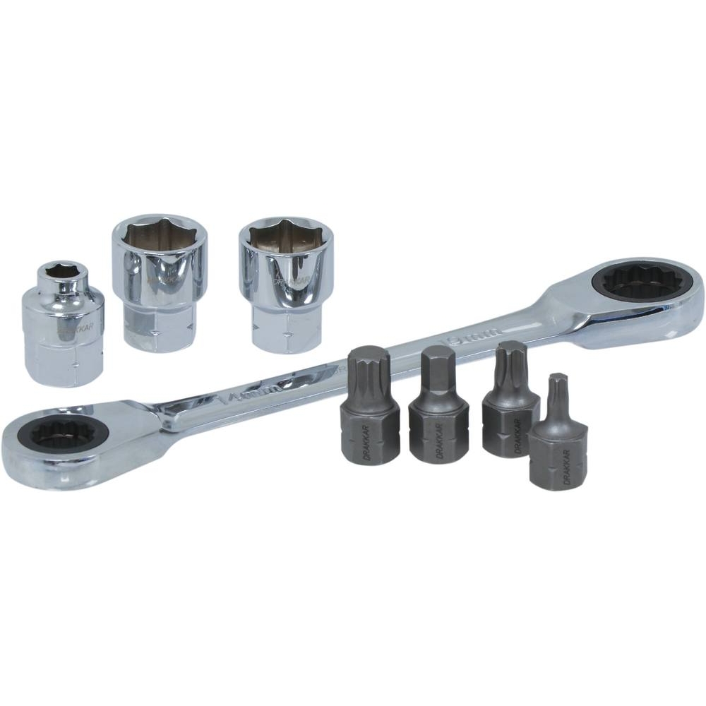 Coffret de douilles traversantes et embouts - 36 pcs DRAKKAR TOOLS - 10768