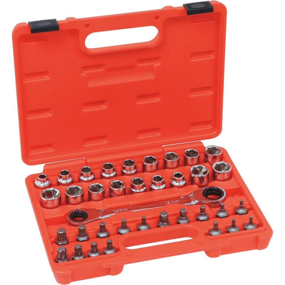 Coffret de douilles traversantes et embouts - 36 pcs DRAKKAR TOOLS - 10768