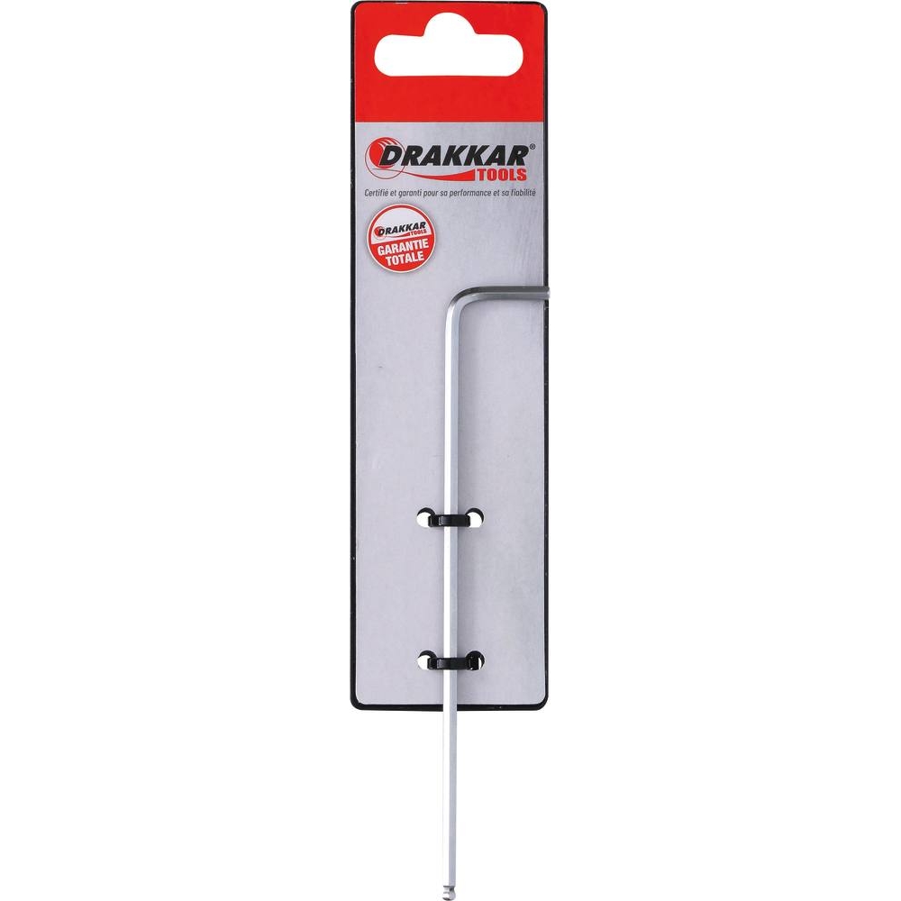 Clé mâle coudée hexagonale extra longue 3mm - carte DRAKKAR TOOLS - 10779