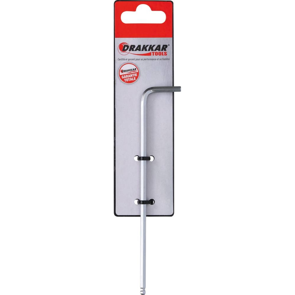 Clé mâle coudée hexagonale extra longue 4mm - carte DRAKKAR TOOLS - 10781