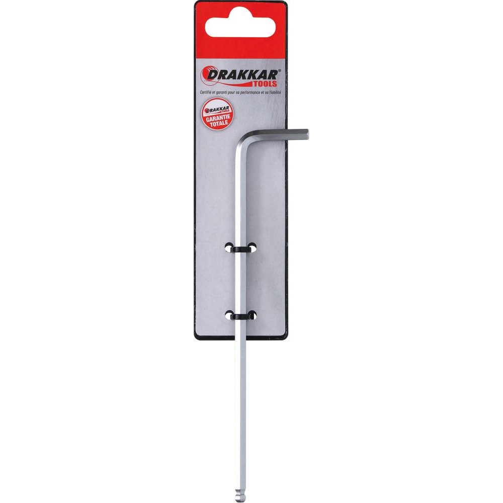 Clé mâle coudée hexagonale extra longue 5mm - carte DRAKKAR TOOLS - 10783
