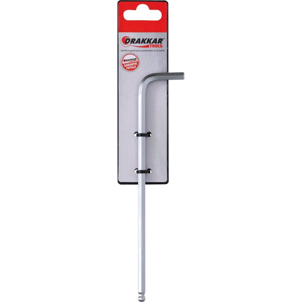 Clé mâle coudée hexagonale extra longue 6mm - carte DRAKKAR TOOLS - 10797