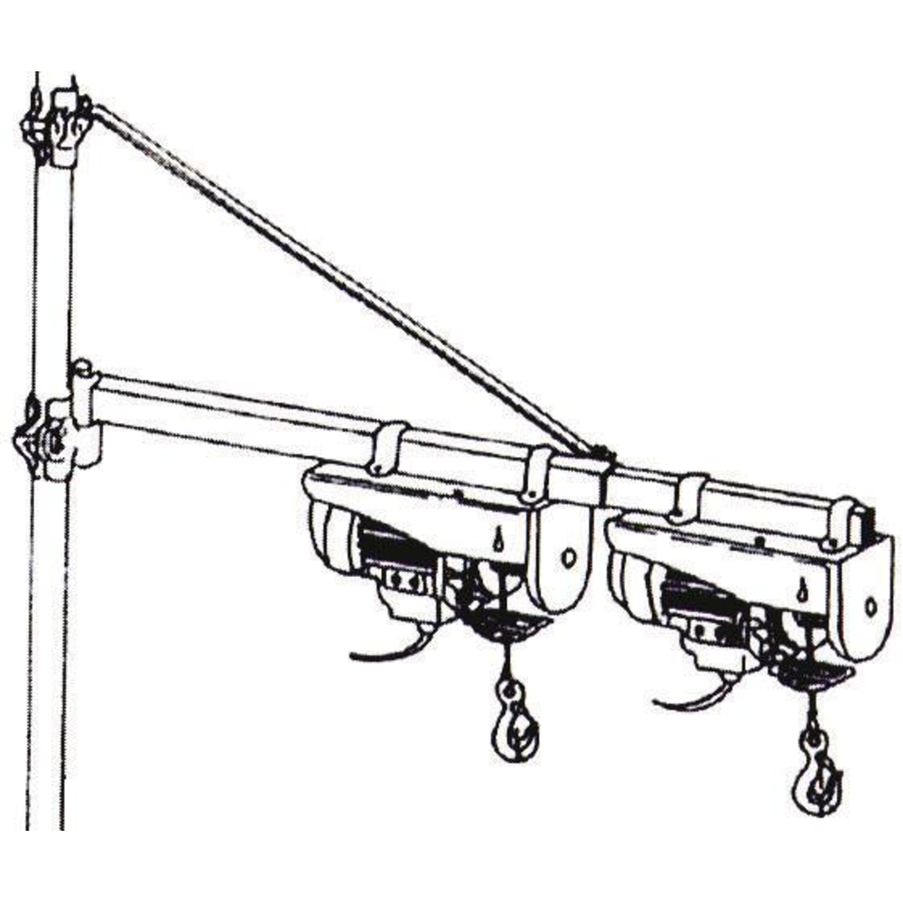 Potence pivotante télescopique pour palan 250/600kg DRAKKAR - 10810