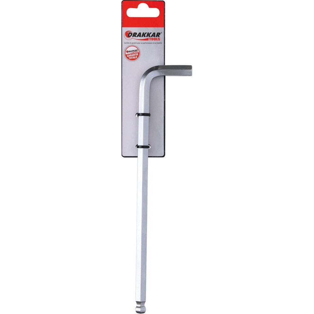 Clé mâle coudée hexagonale extra longue 10mm - carte DRAKKAR TOOLS - 10855
