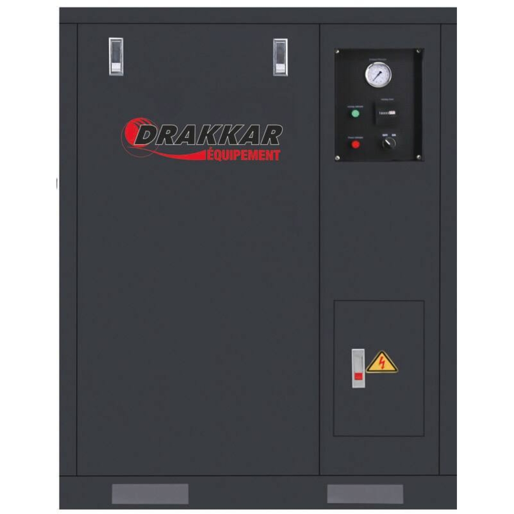 Compresseur fixe à courroie insonorisé avec cuve verticale 500L 10CV 400V DRAKKAR EQUIPEMENT - 11241