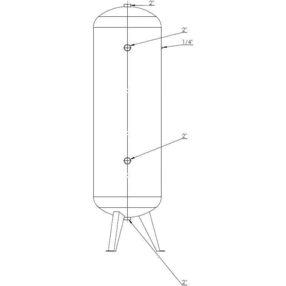 Cuve Verticale 500L pour compresseur DRAKKAR - 11247