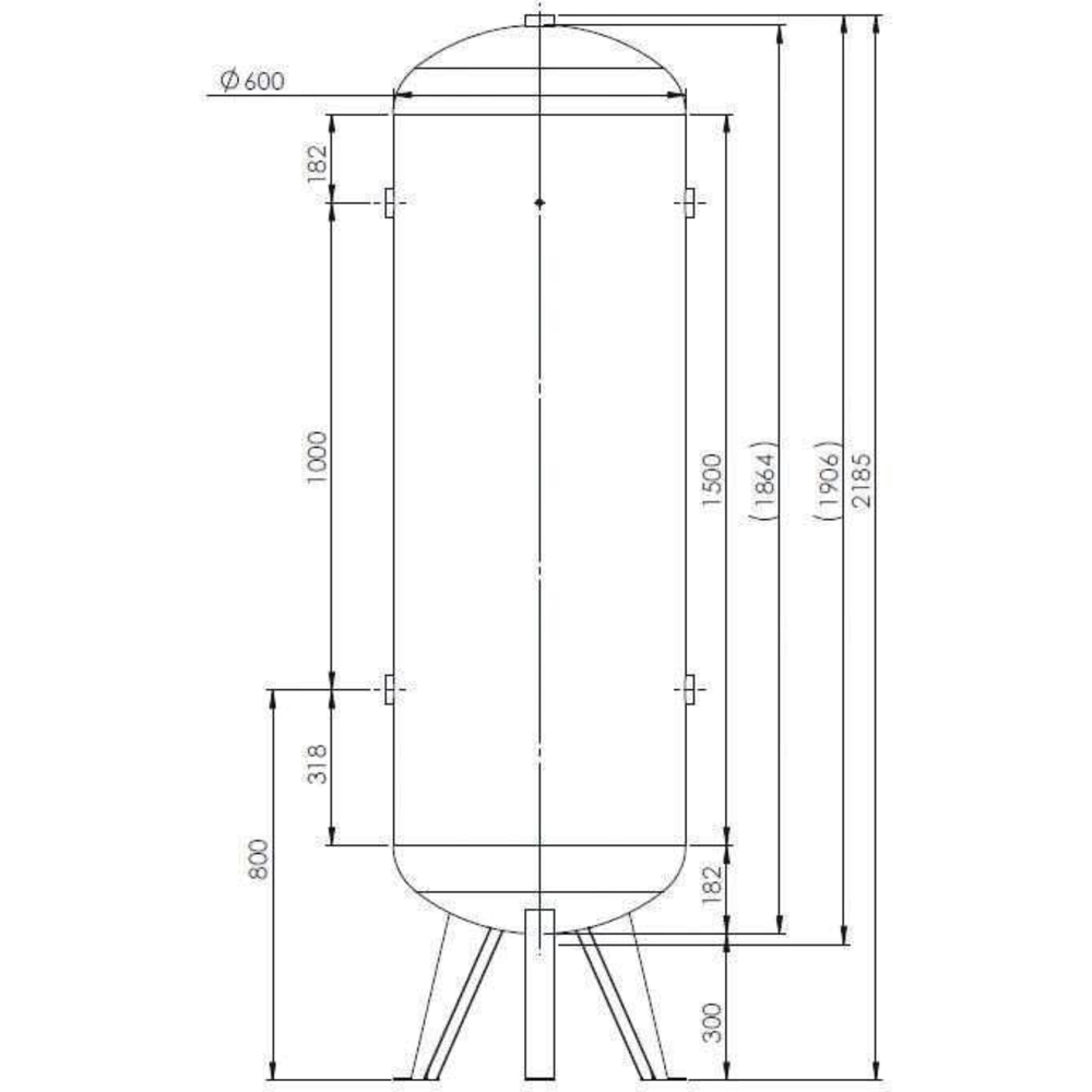 Cuve Verticale 500L pour compresseur DRAKKAR - 11247