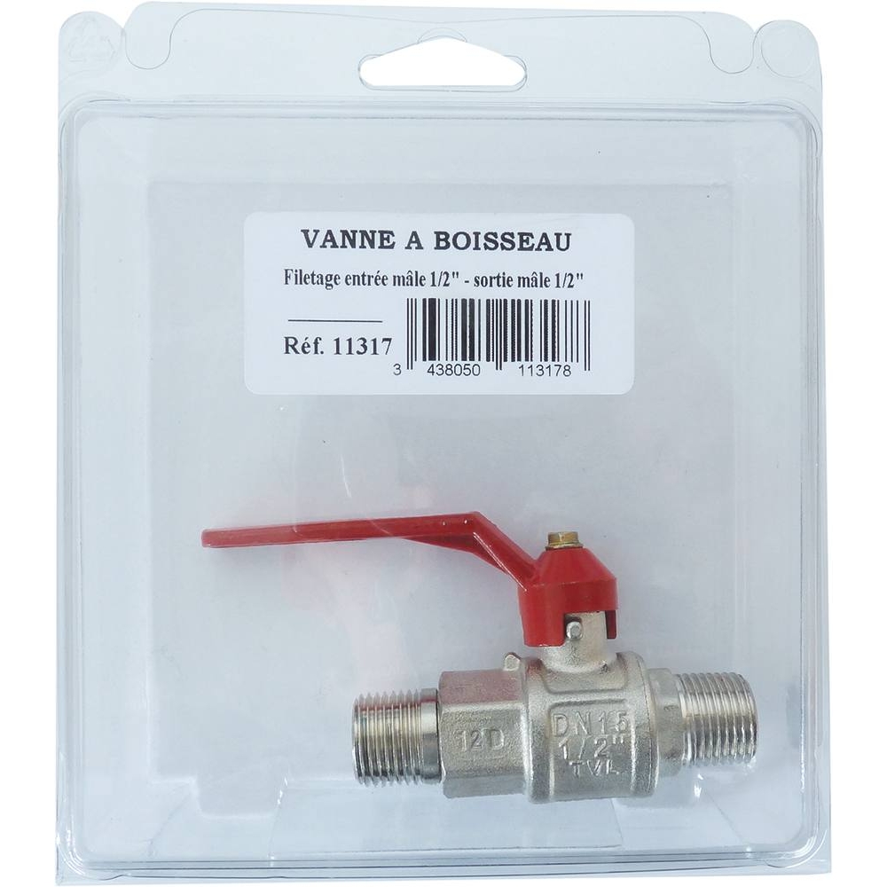 Robinet de ligne 1/4 de tour mâle 1/2