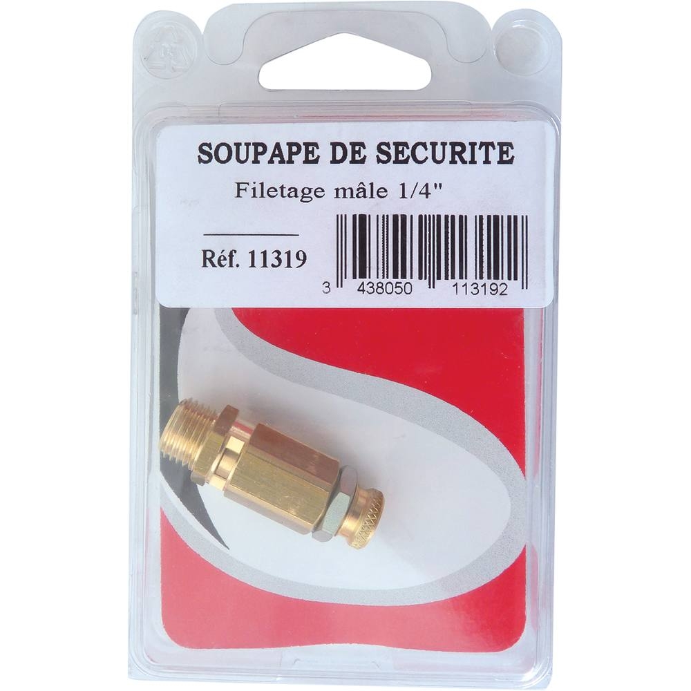Soupape de sécurité réglable mâle 1/4