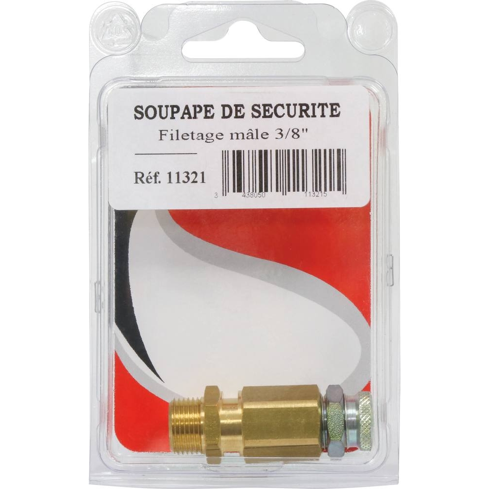 Soupape de sécurité réglable mâle 3/8