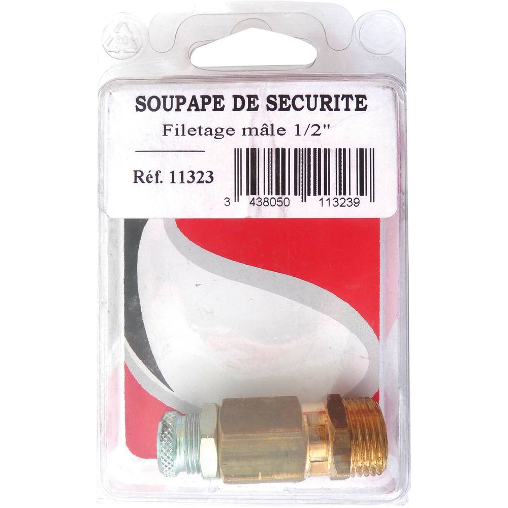 Soupape de sécurité réglable mâle 1/2
