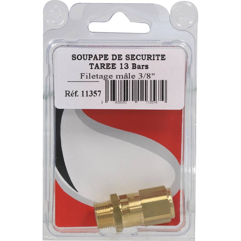 Soupape de sécurité tarée à 14 bar mâle 3/8