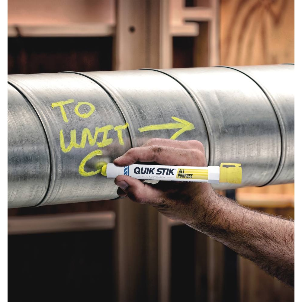 Bâton de peinture solide QUIK STIK ALL PURPOSE jaune tube à molette MARKAL - 11645