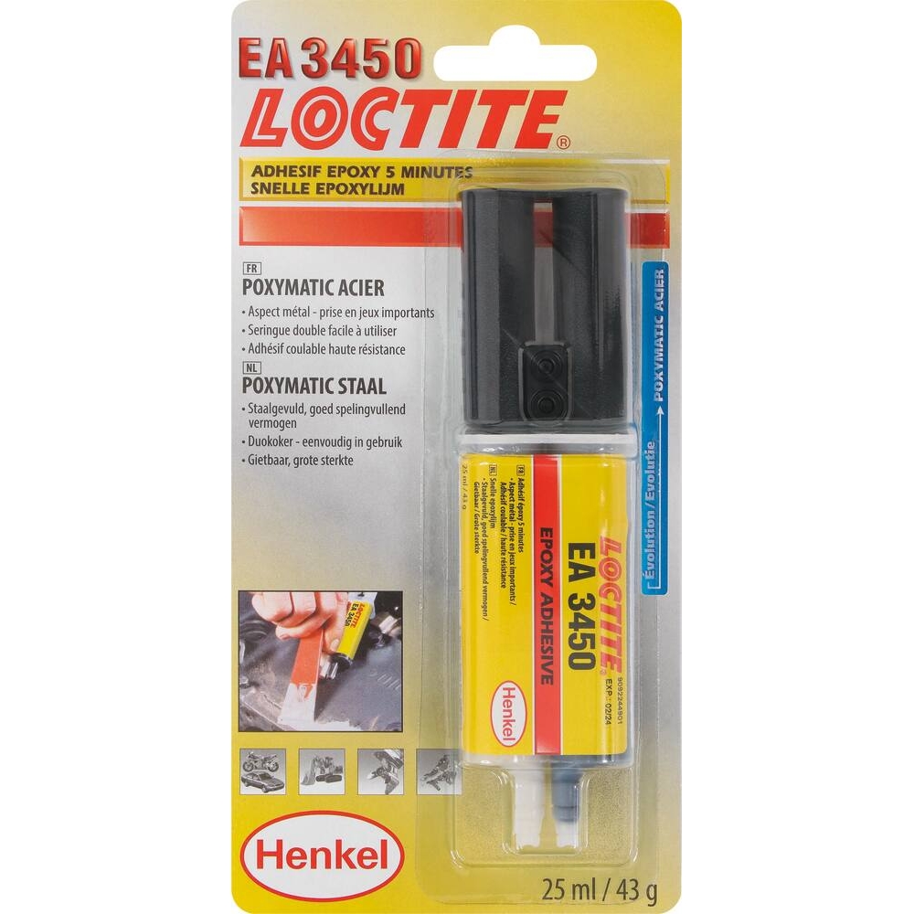 Résine poxymatic acier EA3450 - seringue 24ml LOCTITE - 11970