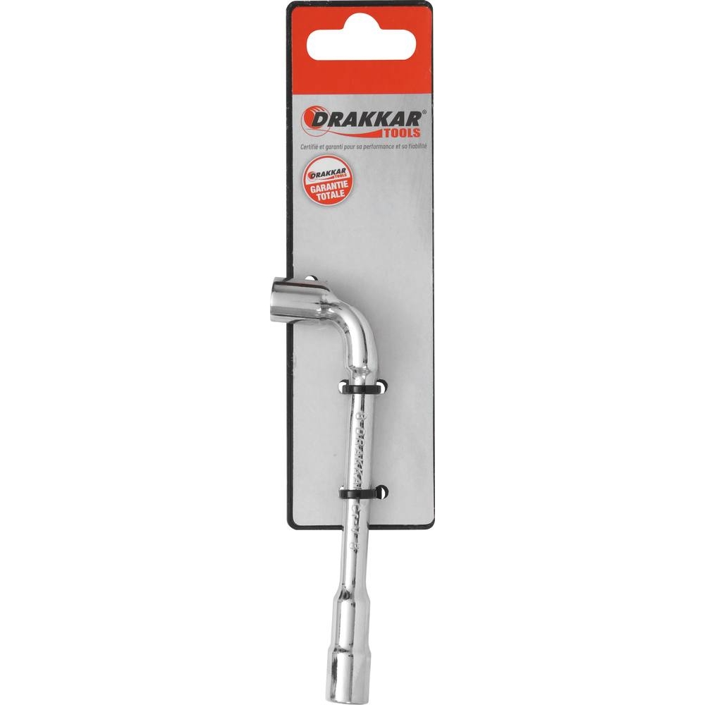 Clé à pipe débouchée 6 pans/6 pans de 8mm - carte DRAKKAR TOOLS - 12207