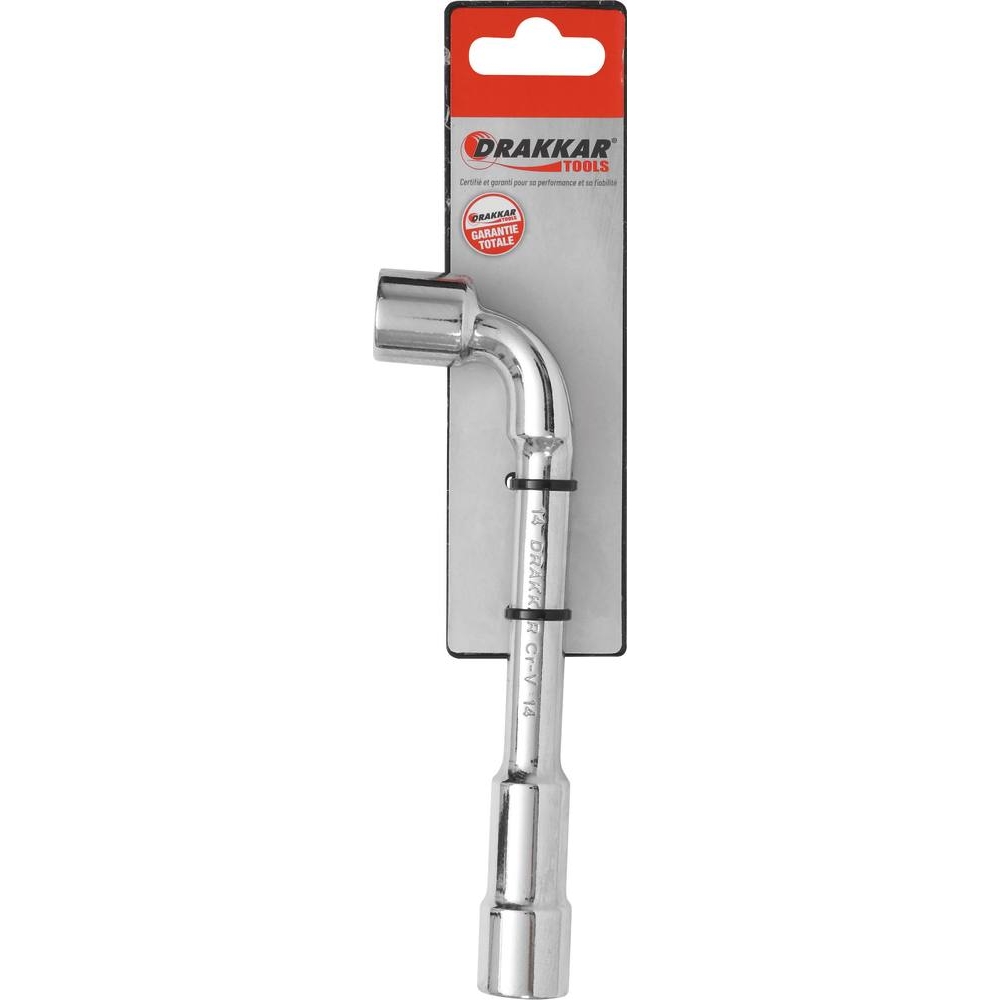 Clé à pipe débouchée 6 pans/6 pans de 14mm - carte DRAKKAR TOOLS - 12219