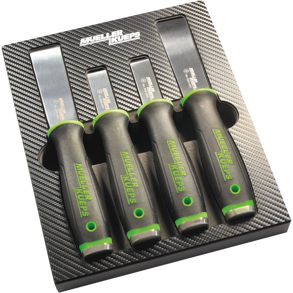 Grattoir lame traversante en acier inox avec tête marteau - lot de 4 pcs MULLER - 12336