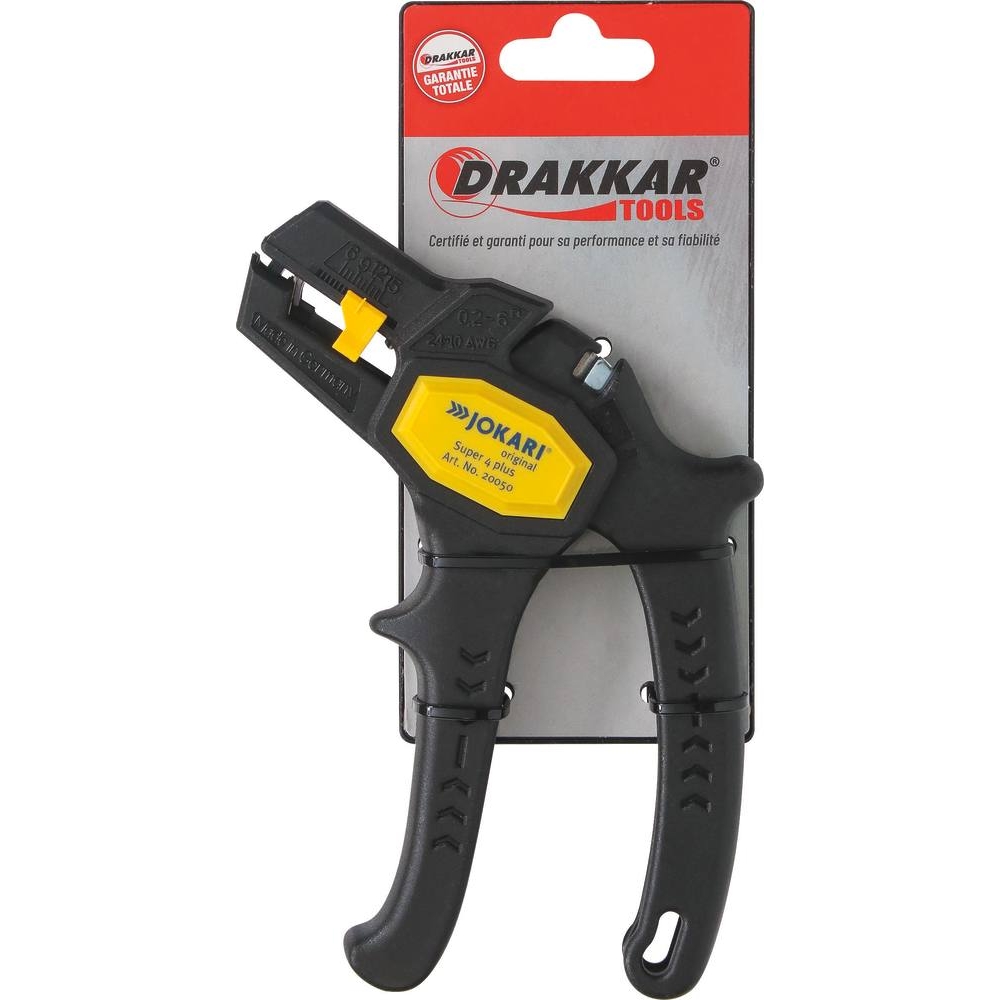 Pince à dénuder 180mm automatique ergonomique bi-matière - carte DRAKKAR TOOLS - 12458