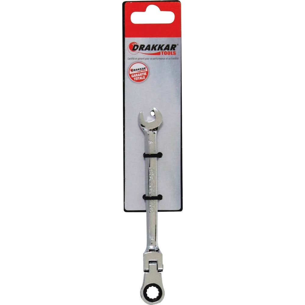 Clé mixte articulée à cliquet de 8mm - carte DRAKKAR TOOLS - 12861