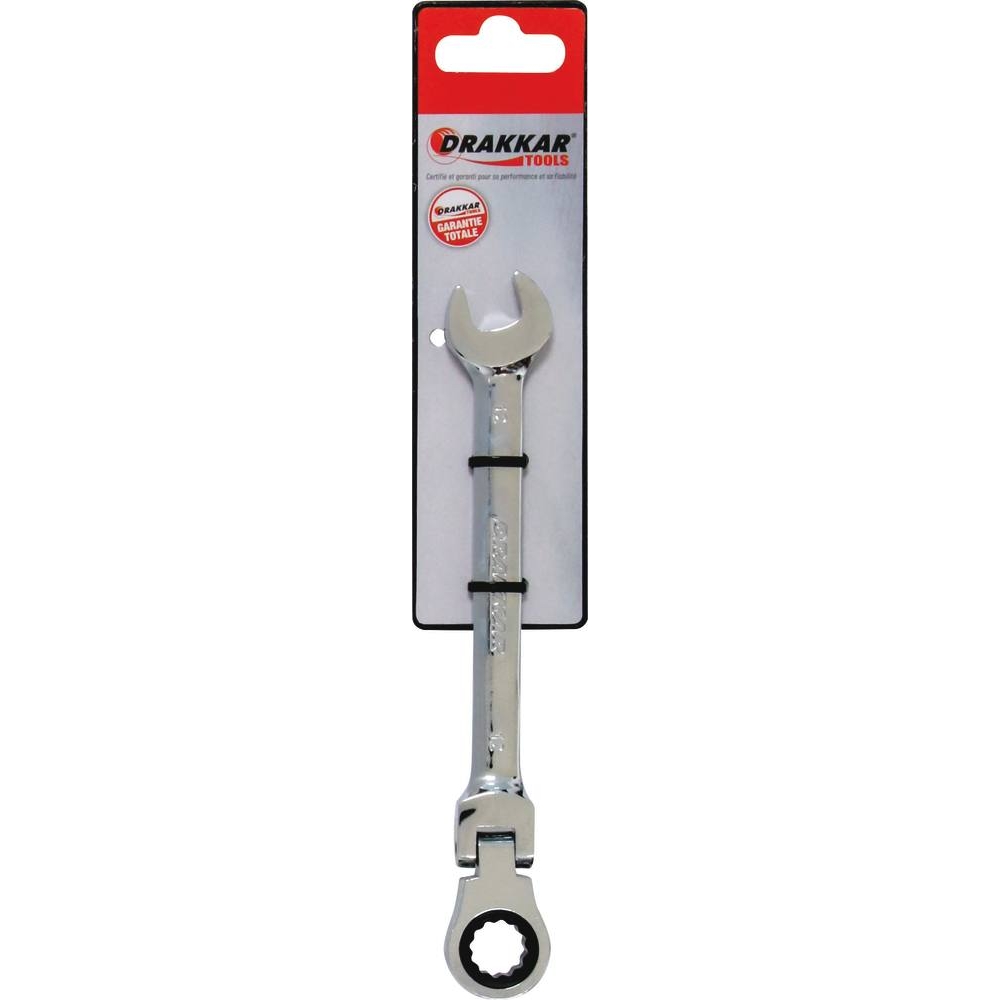 Clé mixte articulée à cliquet de 12mm - carte DRAKKAR TOOLS - 12869