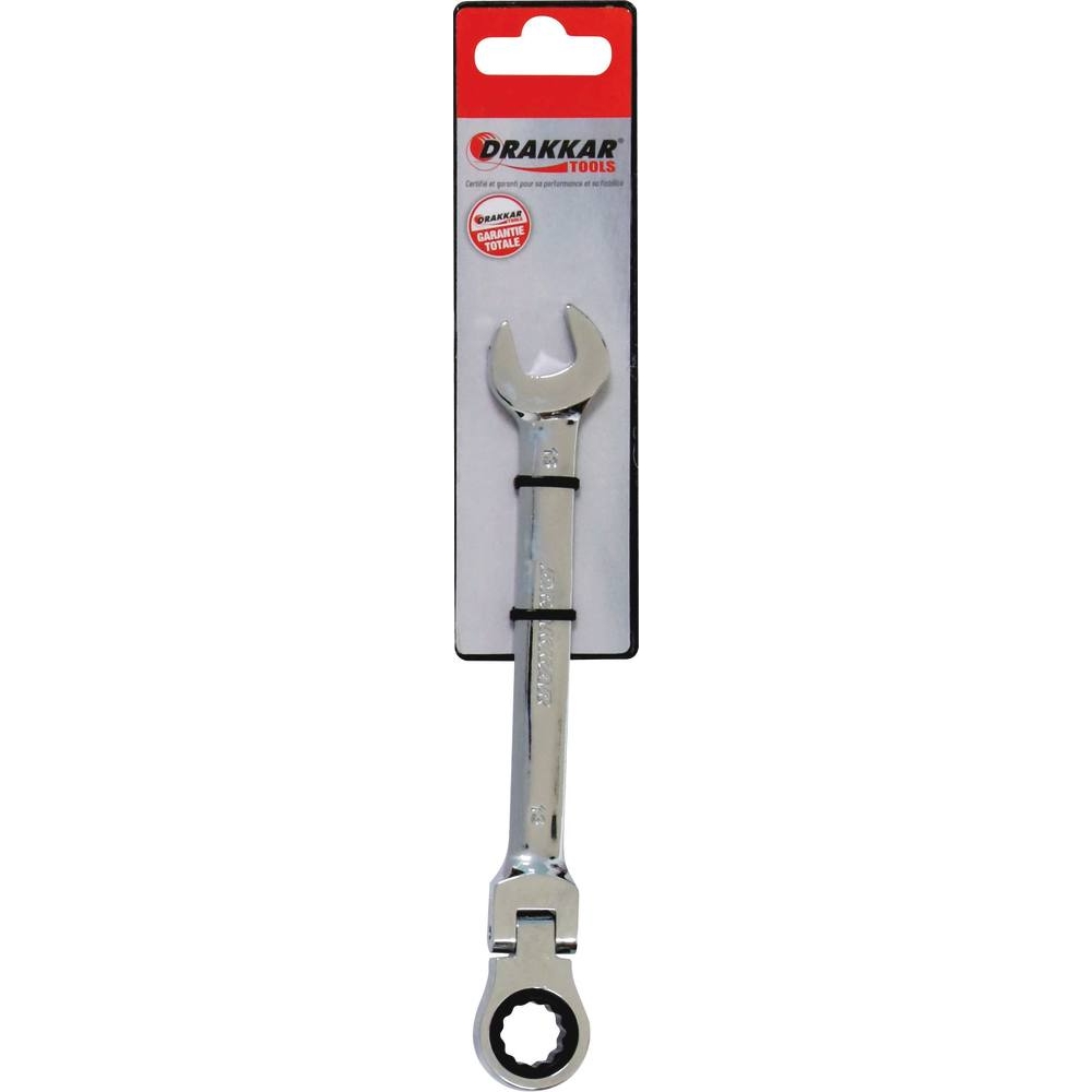 Clé mixte articulée à cliquet de 13mm - carte DRAKKAR TOOLS - 12871