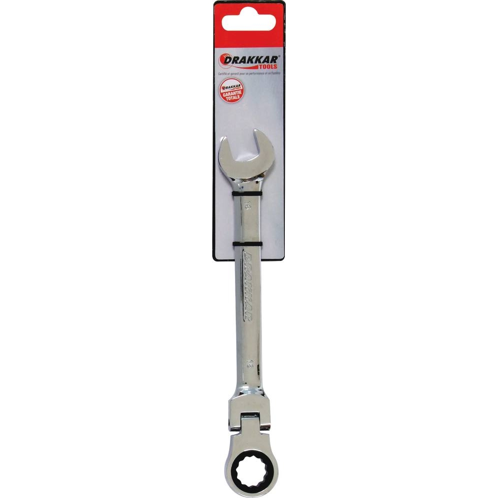 Clé mixte articulée à cliquet de 16mm - carte DRAKKAR TOOLS - 12877