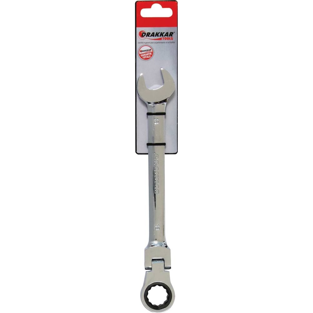 Clé mixte articulée à cliquet de 18mm - carte DRAKKAR TOOLS - 12881